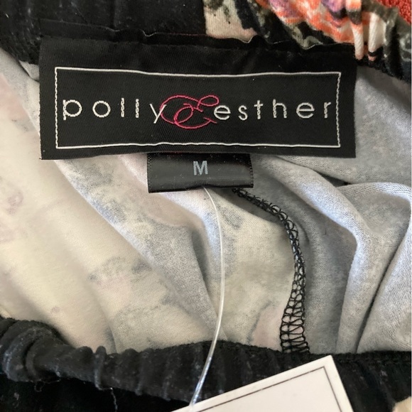 Floral Flared Leggings Polly & Esther Size Medium NWT - Picture 5 of 13